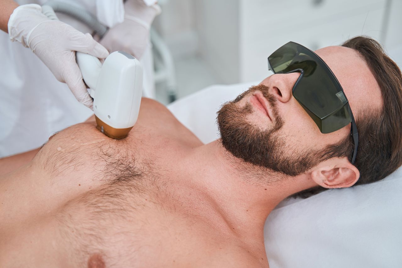 Upper body hair removal for men in Greater Noida - Esthetica Esthetic Clinic Header 2